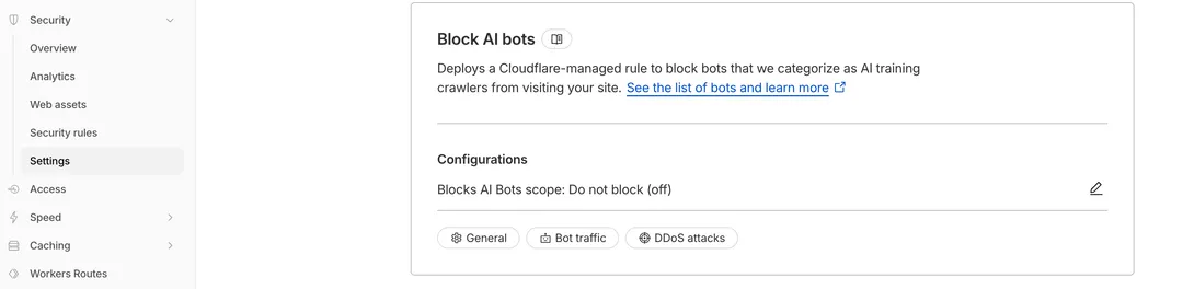 block ai bot setting