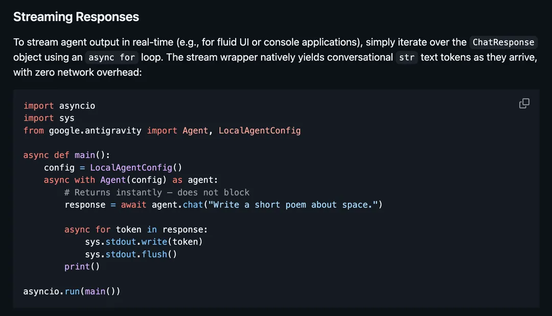 streaming agent